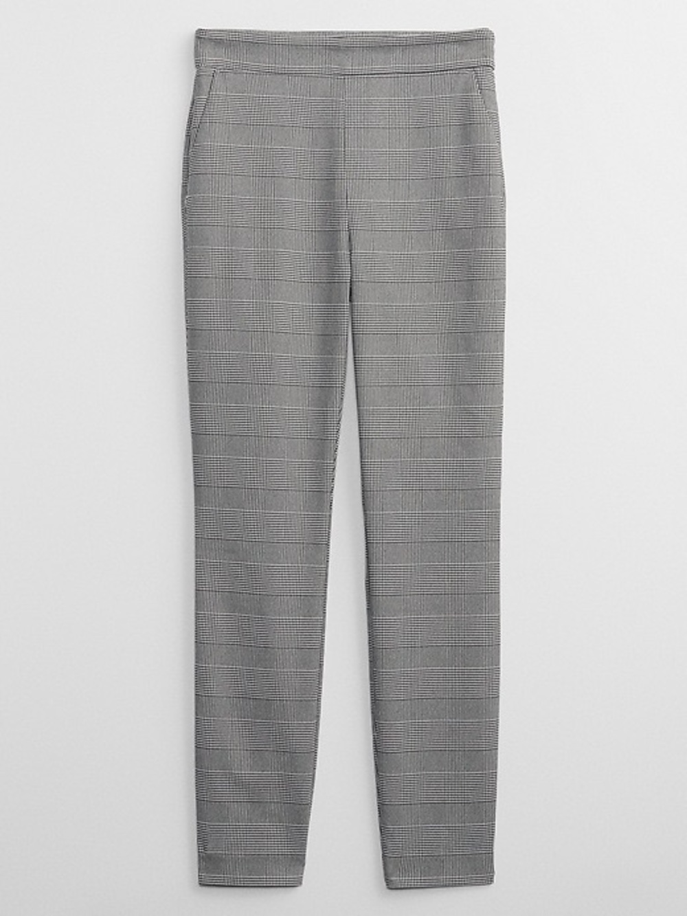 Calvin Klein Gray Plaid Straight-Leg Pants